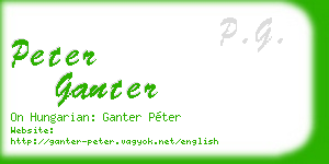 peter ganter business card